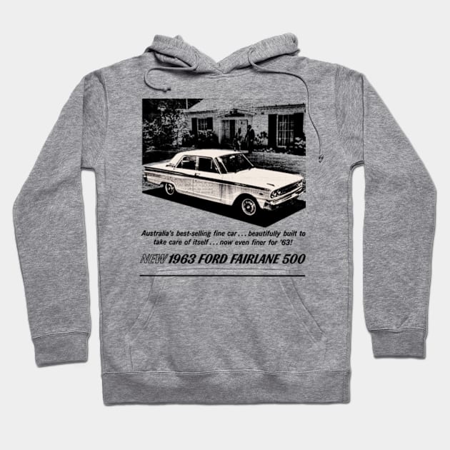 63 FORD FAIRLANE - advert Hoodie by Throwback Motors